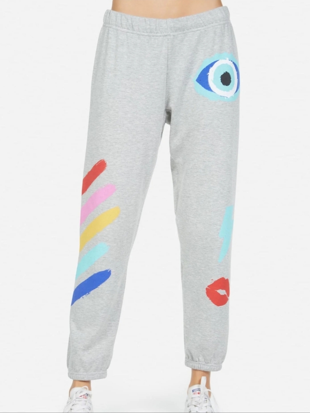 Lauren Moshi Alana Painted Evil Eye Joggers - Picture 3 of 16